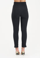 ELISABETTA FRANCHI Pantalone elegante nero da donna con dettagli logo PA16361E2 110 ELISABETTA FRANCHI 