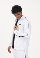 EA7 Felpa con zip bianca da uomo caratterizzata da bande logate a contrasto 7M001479AF12660 U0002 EA7 