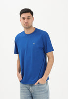 CALVIN KLEIN JEANS T-shirt a manica corta blu da uomo con logo LV04RD254G2IL . CALVIN KLEIN JEANS 