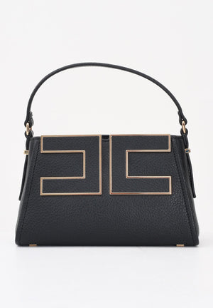 ELISABETTA FRANCHI Borsa a spalla nera da donna con logo BS36A56E2 110 ELISABETTA FRANCHI 