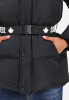 DSQUARED2 Piumino nero per donna e bambina con cintura logata DQ2439D00BN DQ900 DSQUARED2 