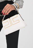 ELISABETTA FRANCHI Borsa a spalla latte da donna con logo BS36A56E2 DZ9 ELISABETTA FRANCHI 