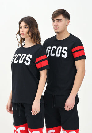 GCDS T-shirt a manica corta nera per uomo e donna con logo GCDS B1XM2315JI9 99 GCDS 