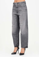 PINKO Jeans balloon in denim grigio da donna 103857A2RY PJ9 PINKO 