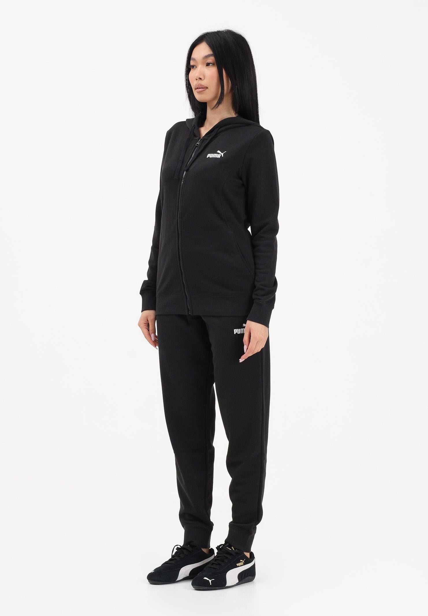 PUMA Tuta nera da donna con logo 691902 01 PUMA 