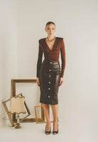 SANTAS Gonna midi BELLE ÉTOILE marrone da donna PV2610 MA SANTAS 