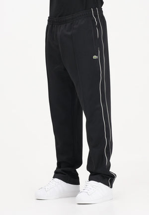 LACOSTE Pantalone sportivo nero da uomo in piqué con bordo XH0628 031 LACOSTE 