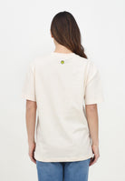 BARROW T-shirt a manica corta vaniglia per uomo e donna con logo e smile S5BWUATH084 BW029 BARROW 