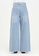 ODI ODI Jeans palazzo Murano in denim chiaro da donna impreziositi da strass MURANO100W5 C9 ODI ODI 