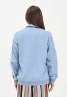 ADIDAS ORIGINALS Giacca SUMMER GLOW LIGHT DENIM FIREBIRD in denim chiaro da donna KW8757 . ADIDAS ORIGINALS 