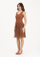 ELISABETTA FRANCHI Abito corto cuoio da donna in maglia à jour AM10B61E2 600 ELISABETTA FRANCHI 