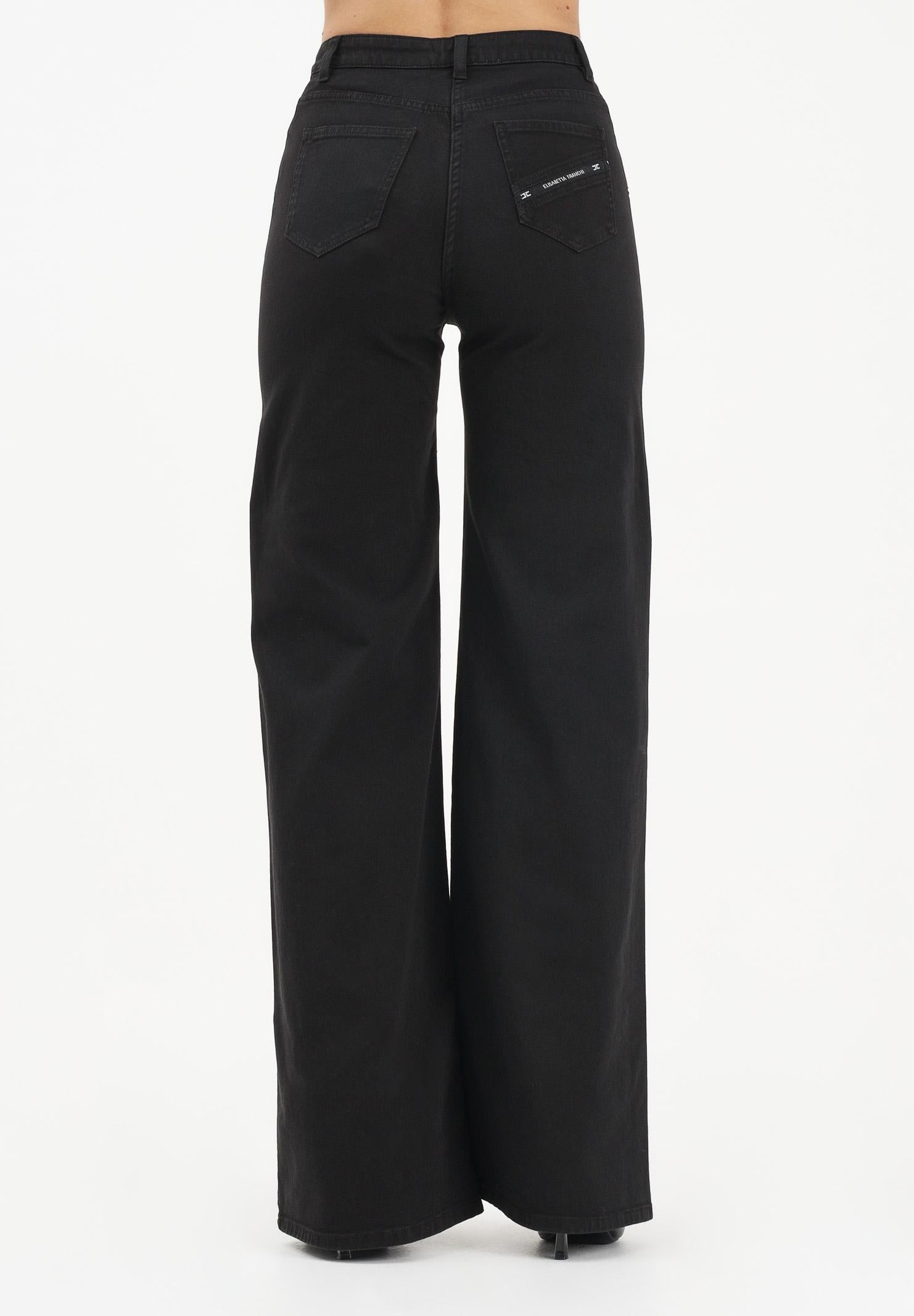 ELISABETTA FRANCHI Jeans a palazzo nero da donna PJ23N61E2 110 ELISABETTA FRANCHI 