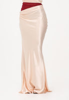 PATRIZIA PEPE Gonna lunga nude da donna con bustino a contrasto 2G1069A740 B884 PATRIZIA PEPE 