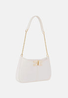 ELISABETTA FRANCHI Borsa a spalla avorio da donna con dettaglio logo BS93A61E2 360 ELISABETTA FRANCHI 