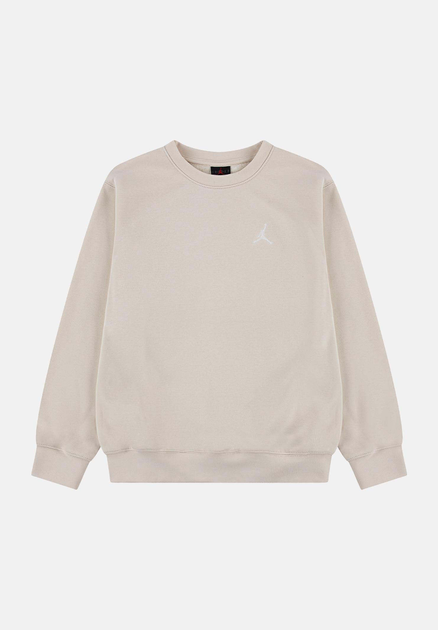 JORDAN Felpa girocollo Jordan Brooklyn Fleece beige per bambino e bambina 45F114 XAE JORDAN 