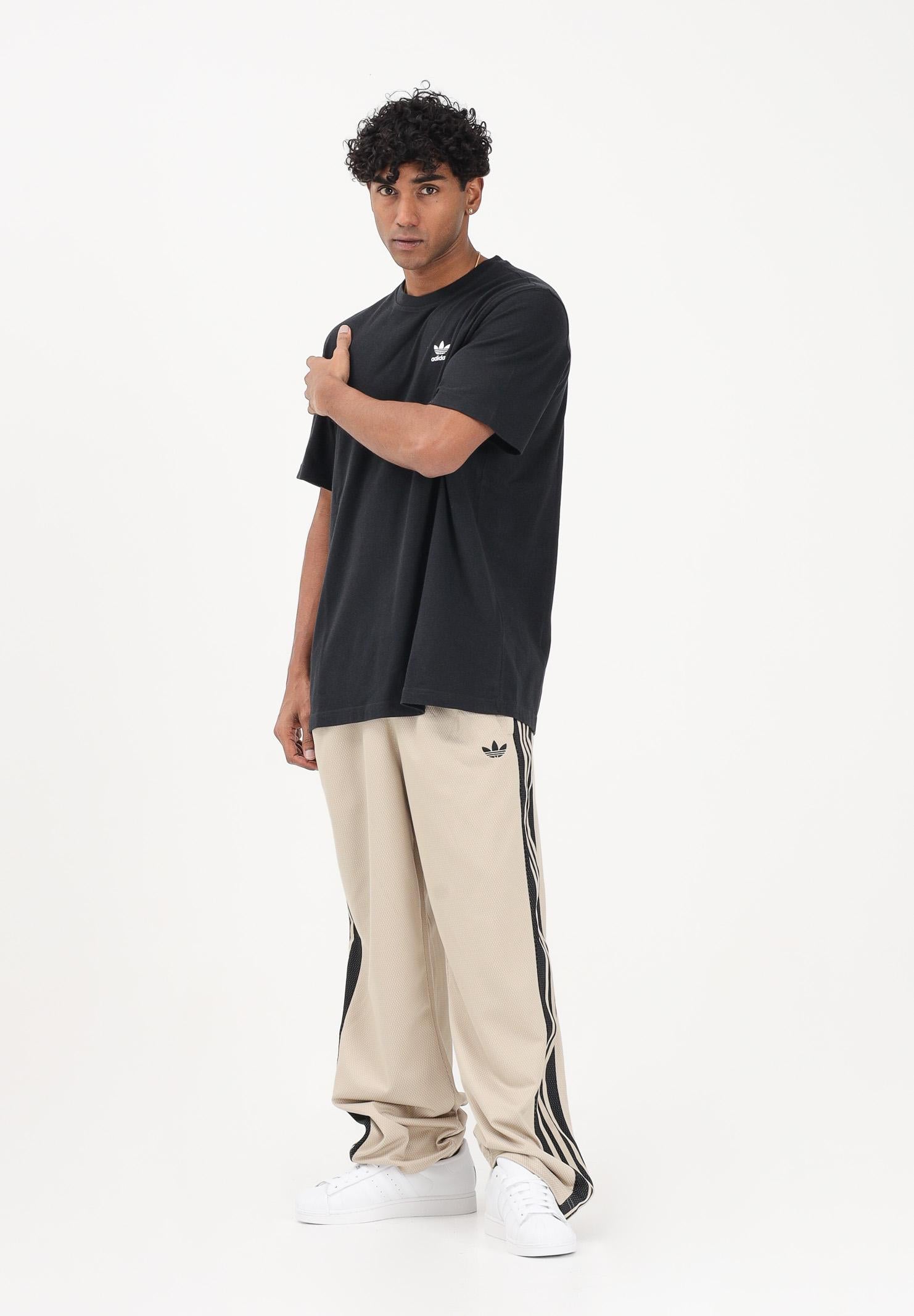 ADIDAS ORIGINALS Pantalone sportivo Loose Mesh beige da uomo KE0116 . ADIDAS ORIGINALS 