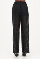 ONLY Pantalone nero da donna realizzato in raffinato tessuto pizzo lavorato 15372107 BL ONLY 