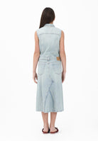 MAISON MARGIELA Abito midi in denim chiaro per donna, ragazze e bambine M60940MM06Y M601 MAISON MARGIELA 