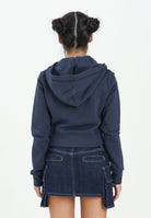 DSQUARED2 Felpa con zip blu per donna, ragazze e bambine rifinita da stampa ICON DQ3136D00ZF DQ883 DSQUARED2 