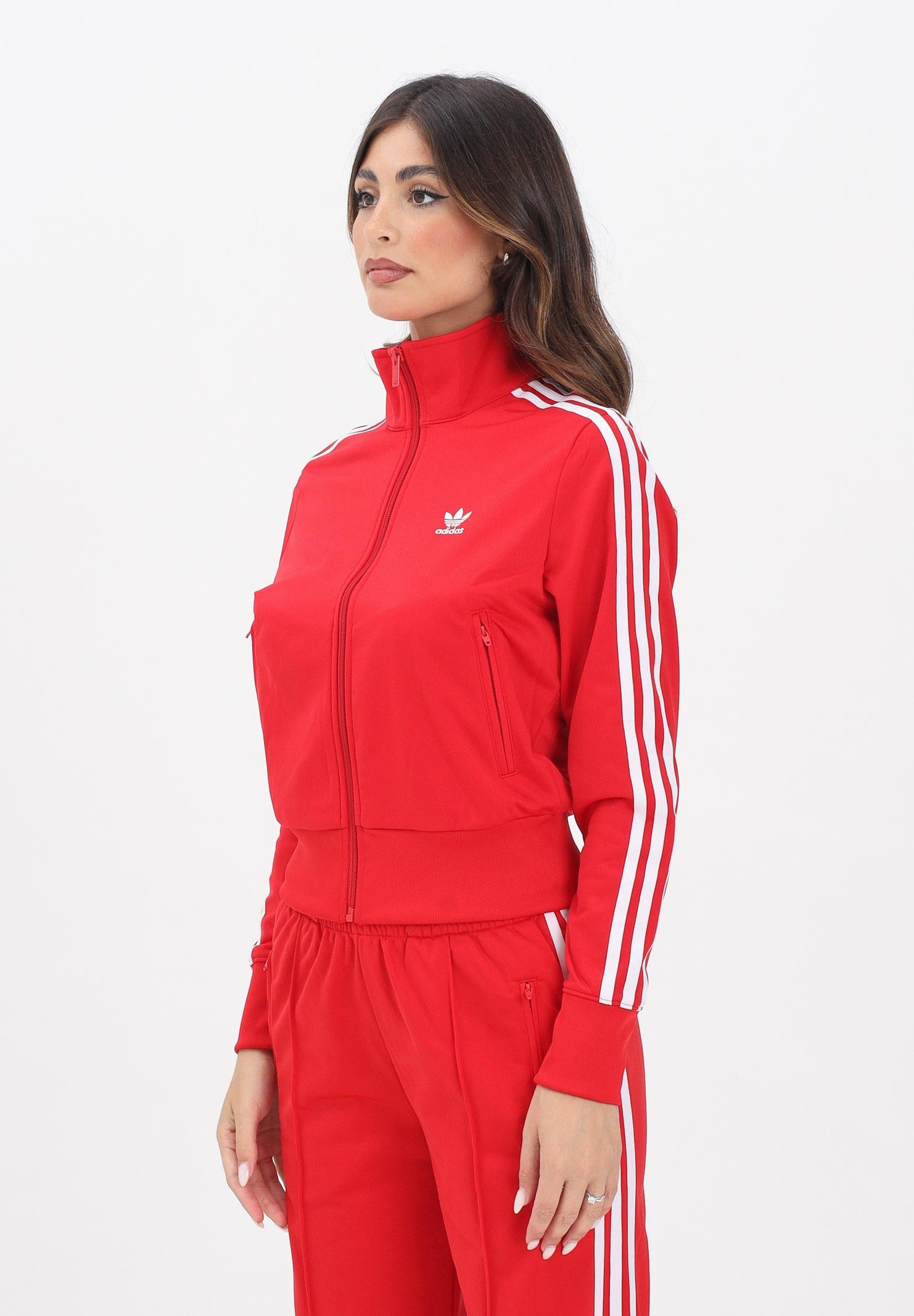ADIDAS ORIGINALS Felpa con zip Adicolor Classics Firebird rossa da donna IR8079  ADIDAS ORIGINALS 