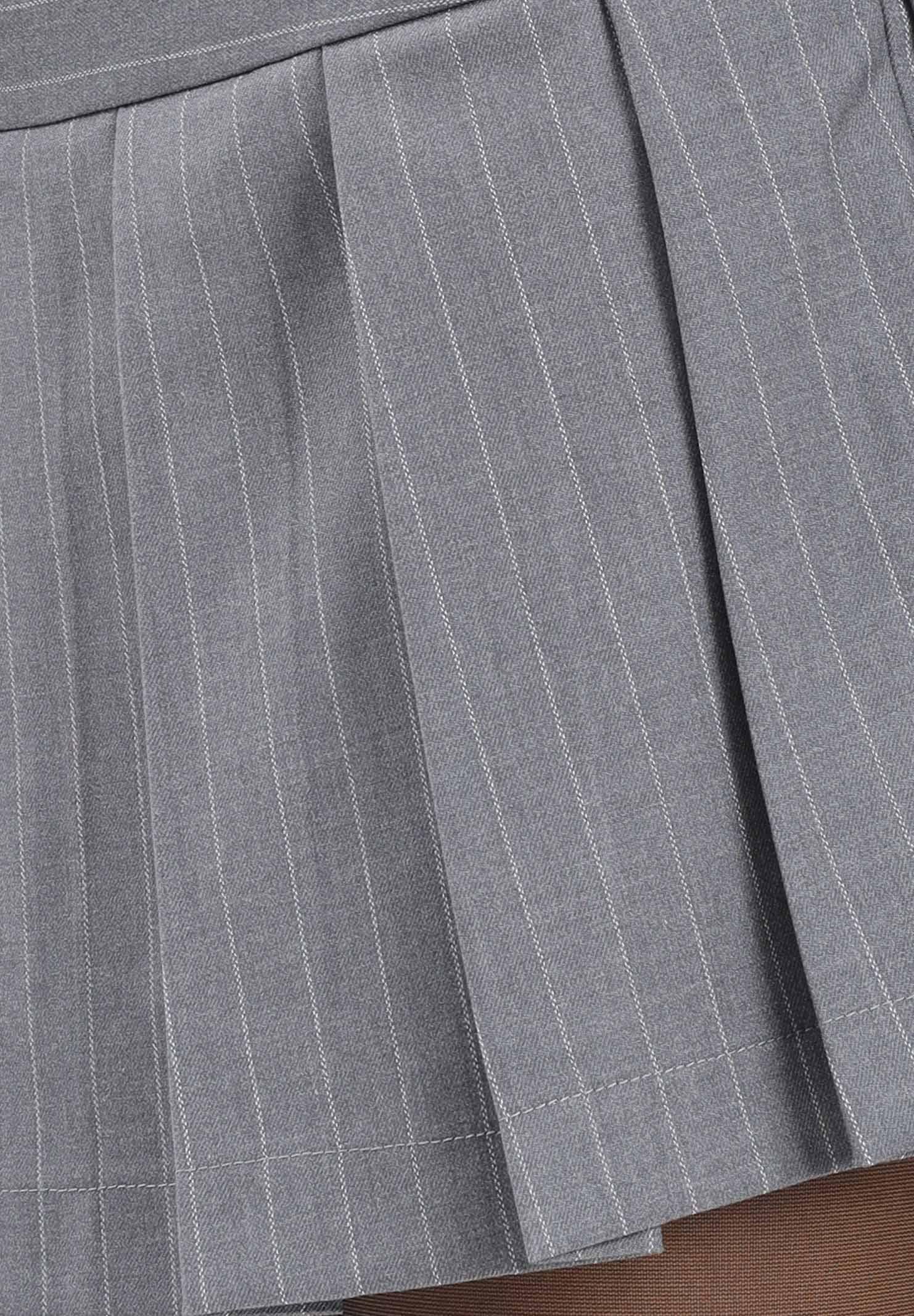 HINNOMINATE Gonna corta grigia da donna con sottile fantasia gessata HMABW02250 GR40 HINNOMINATE 