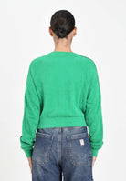 ADIDAS ORIGINALS Cardigan Fluffy Knitted verde da donna JW5177  ADIDAS ORIGINALS 