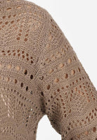 JDY Maglia traforata fango da donna 15287384 GR JDY 