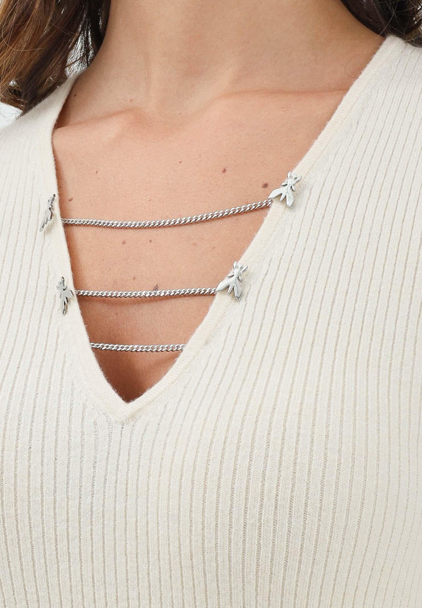 PATRIZIA PEPE Maglia ESSENTIAL panna da donna 2K0331K7S0 W405 PATRIZIA PEPE 