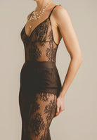 SANTAS Body RADIANCE marrone da donna con ricamo in pizzo floreale PV2615 MA SANTAS 