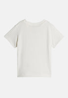 ADIDAS ORIGINALS Completino Wide Rib con T-shirt e short a coste larghe bianco bianco e verde da neonato KE4986 . ADIDAS ORIGINALS 