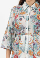 JUST CAVALLI Abito lungo azzurro da donna con fantasia 80PAO946NS780 217 JUST CAVALLI 