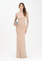 ALMA SANCHEZ Abito lungo Acoro nude da donna con strass all-over AS2526010RT 063 ALMA SANCHEZ 