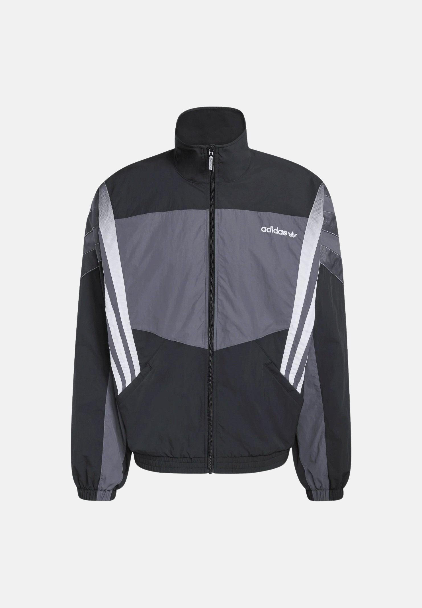 ADIDAS ORIGINALS Giacca a vento SANTIAGO nera e grigia da uomo KS8326 . ADIDAS ORIGINALS 