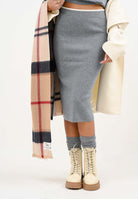 PINKO Gonna midi grigia da donna 105489A2Q9 II2 PINKO 