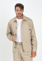 I'M BRIAN Camicia beige da uomo CA3444 0025 I'M BRIAN 