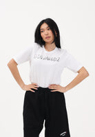 DSQUARED2 T-shirt a manica corta bianca per donna, ragazzi e bambini con logo DQ3158D0AGP DQ100 DSQUARED2 