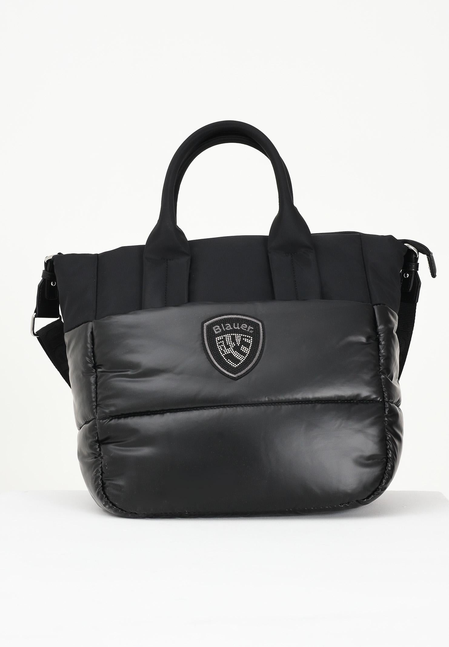 BLAUER Shopper nera da donna con imbottitura e logo F5QUARTXL01PAD BLK BLAUER 