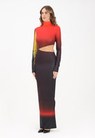 PATRIZIA PEPE Abito lungo multicolore da donna con cut-out 8A1537J342 FG33 PATRIZIA PEPE 