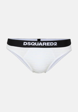 DSQUARED2 Slip bianco da uomo con micro-logo D9H136050S 100 DSQUARED2 