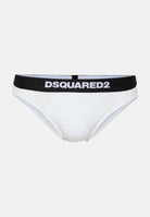 DSQUARED2 Slip bianco da uomo con micro-logo D9H136050S 100 DSQUARED2 