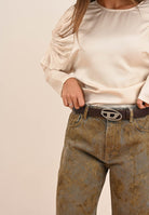 DIESEL Cintura marrone da donna con logo D J01226KXBLR KP48 DIESEL 