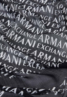 ARMANI EXCHANGE Sciarpa nera da donna con fantasia logo 9441060A821 00121 ARMANI EXCHANGE 