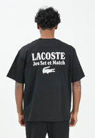 LACOSTE T-shirt a manica corta nera da uomo con stampa sul retro TH5950 031 LACOSTE 
