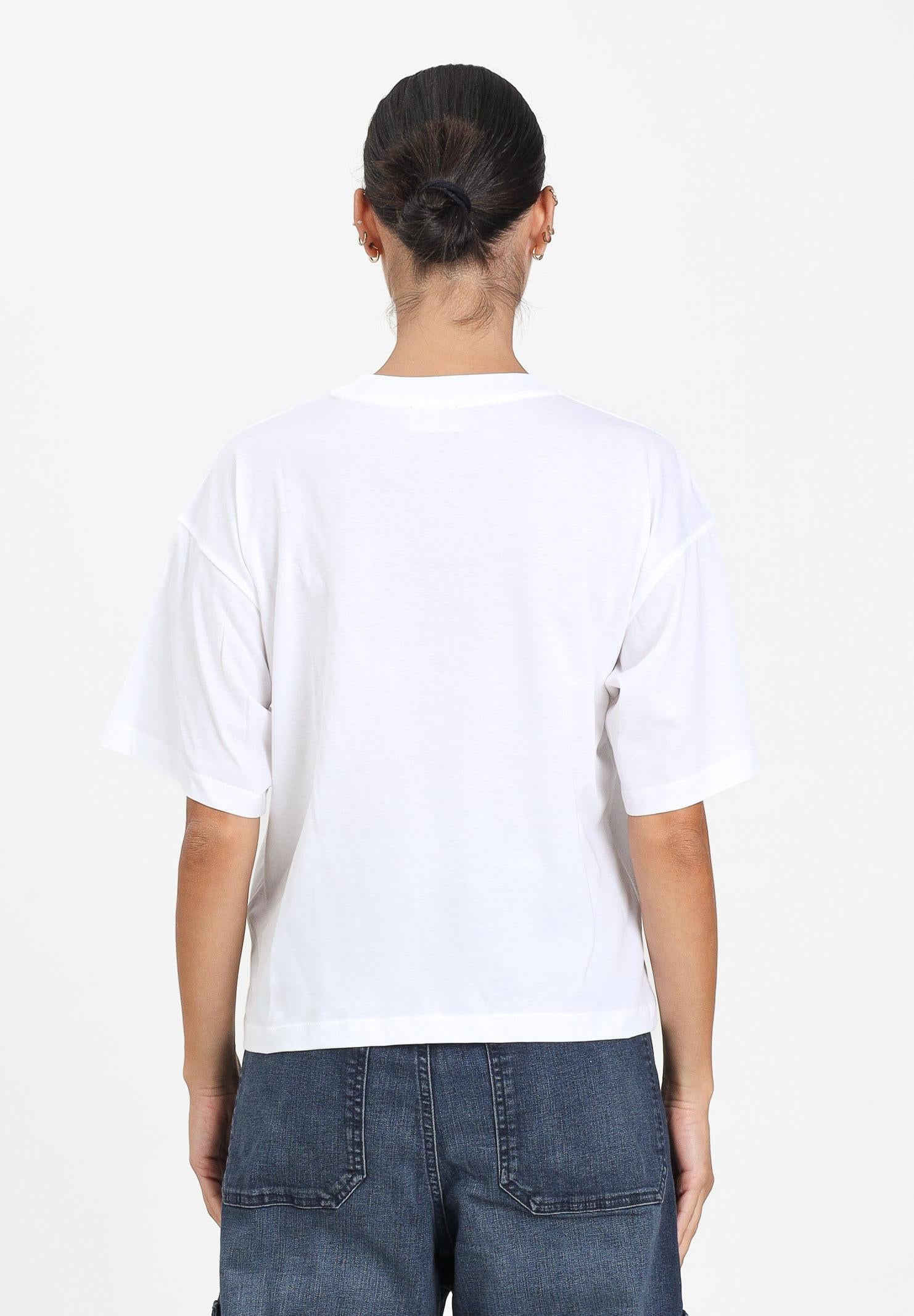 DIESEL T-shirt a manica corta bianca per donna e ragazze con logo Oval D J0242800YI9 K100 DIESEL 