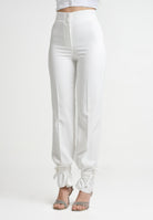SANTAS Pantalone elegante DULCHE DE LECHE bianco da donna PV25024 BIANCO SANTAS 