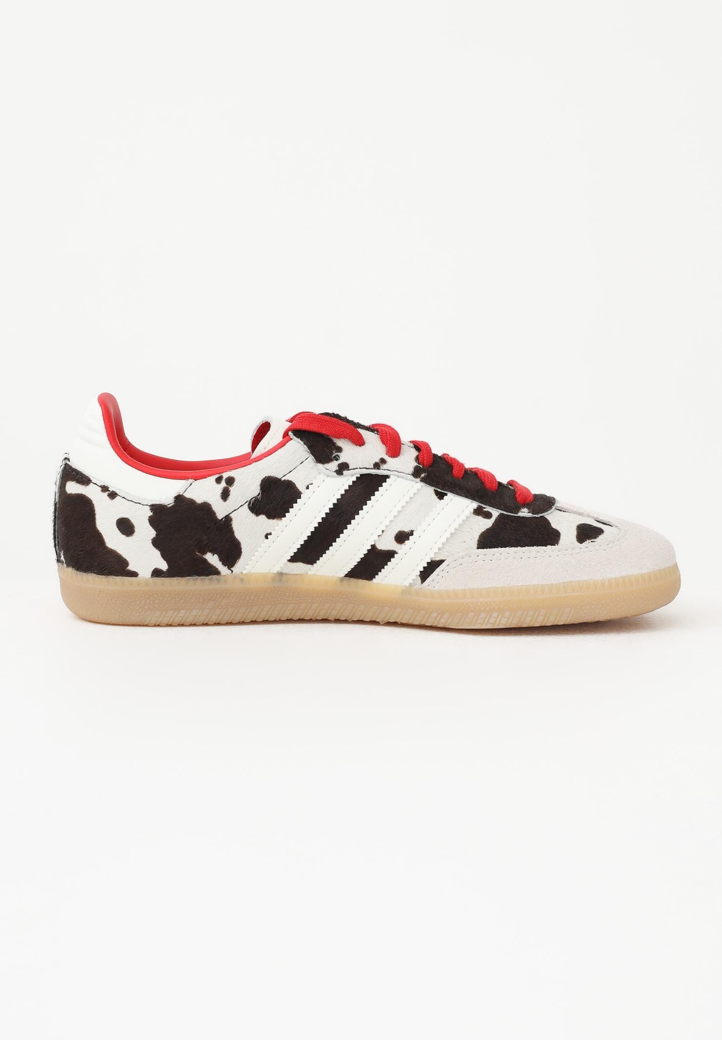 ADIDAS ORIGINALS Sneakers SAMBA OG panna da donna con fantasia muccata KI6956 . ADIDAS ORIGINALS 