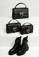 PINKO Shopper Big Love Bag Puff nera da donna 100042A0GK Z99Q PINKO 