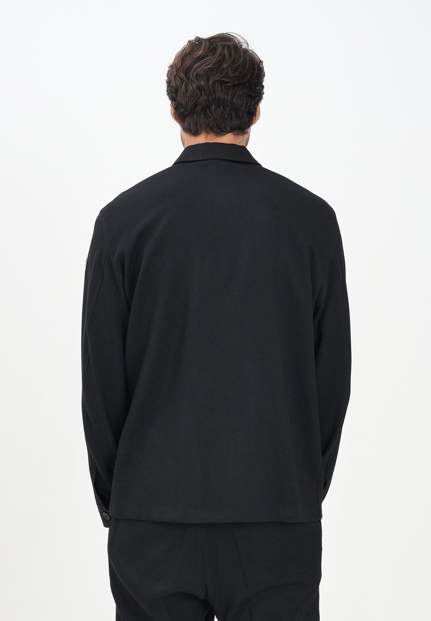 I'M BRIAN Camicia nera da uomo con applicazione logo CA3449 009 I'M BRIAN 