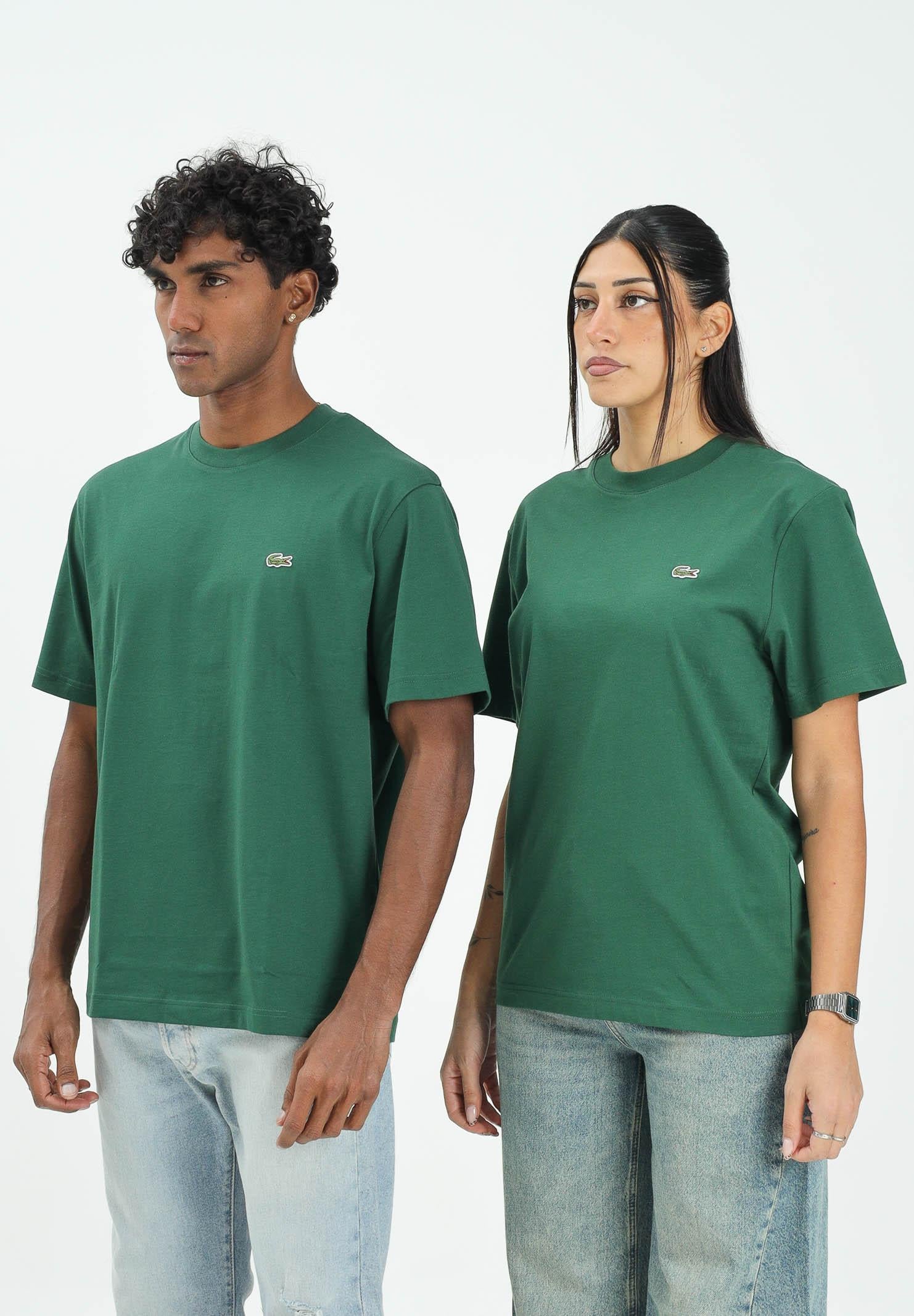 LACOSTE T-shirt a manica corta verde per uomo e donna TH7318 132 LACOSTE 
