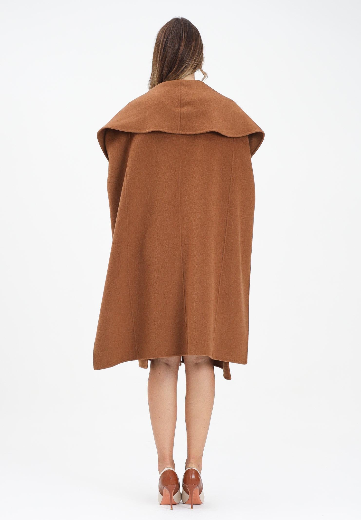 ELISABETTA FRANCHI Mantella cammello da donna con cintura CP67D56E2 EC1 ELISABETTA FRANCHI 